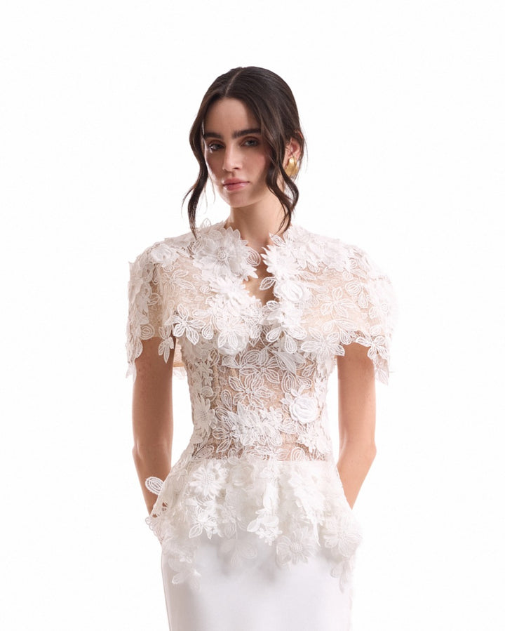 3D Floral Corset Set