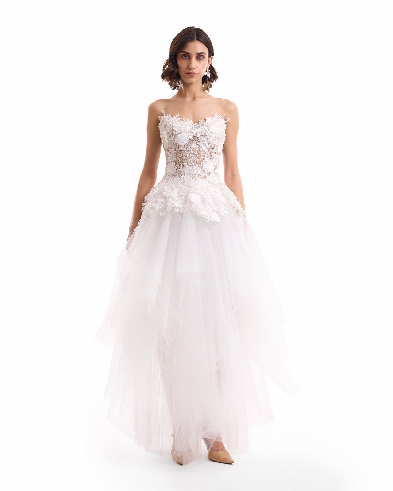 3D Floral Tulle Corset Set