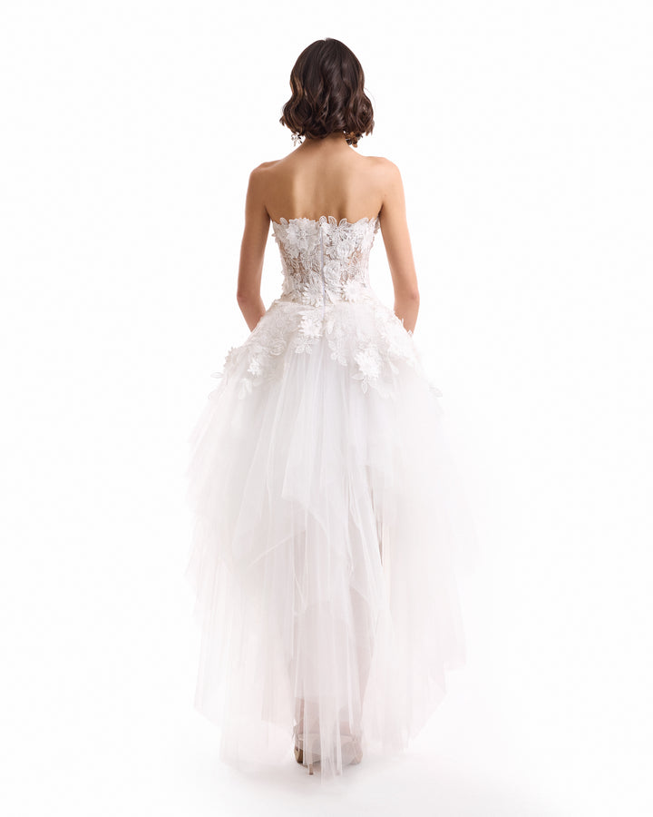3D Floral Tulle Corset Set