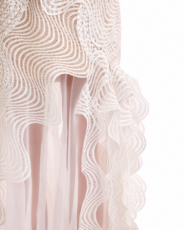 Swirl Organza Midi Dress