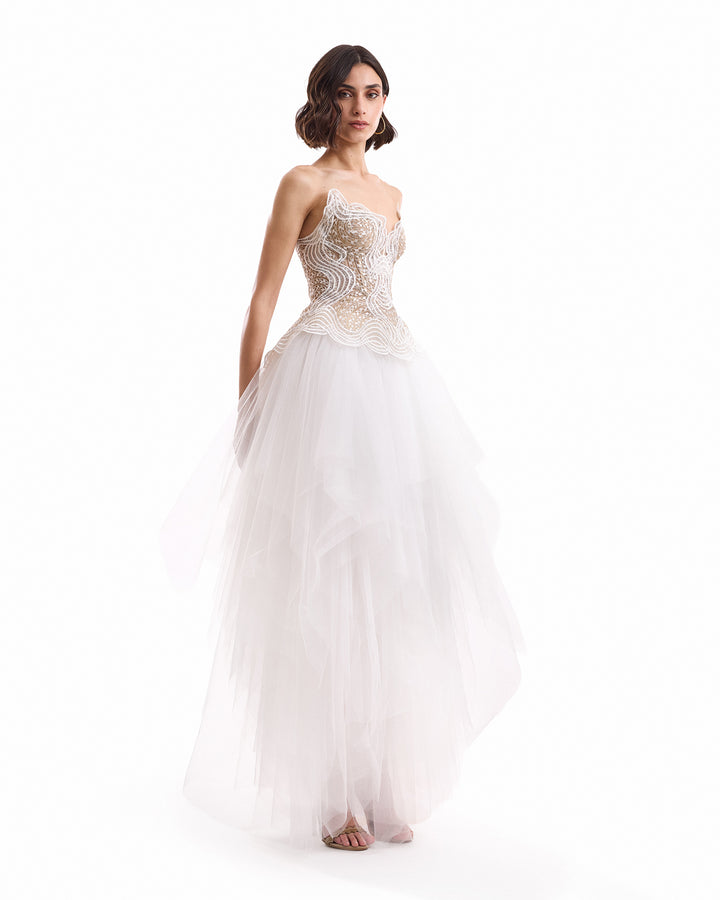 Strapless Corset Skirt Set