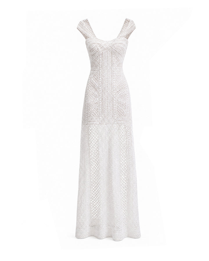 Geometric Sheer Gown
