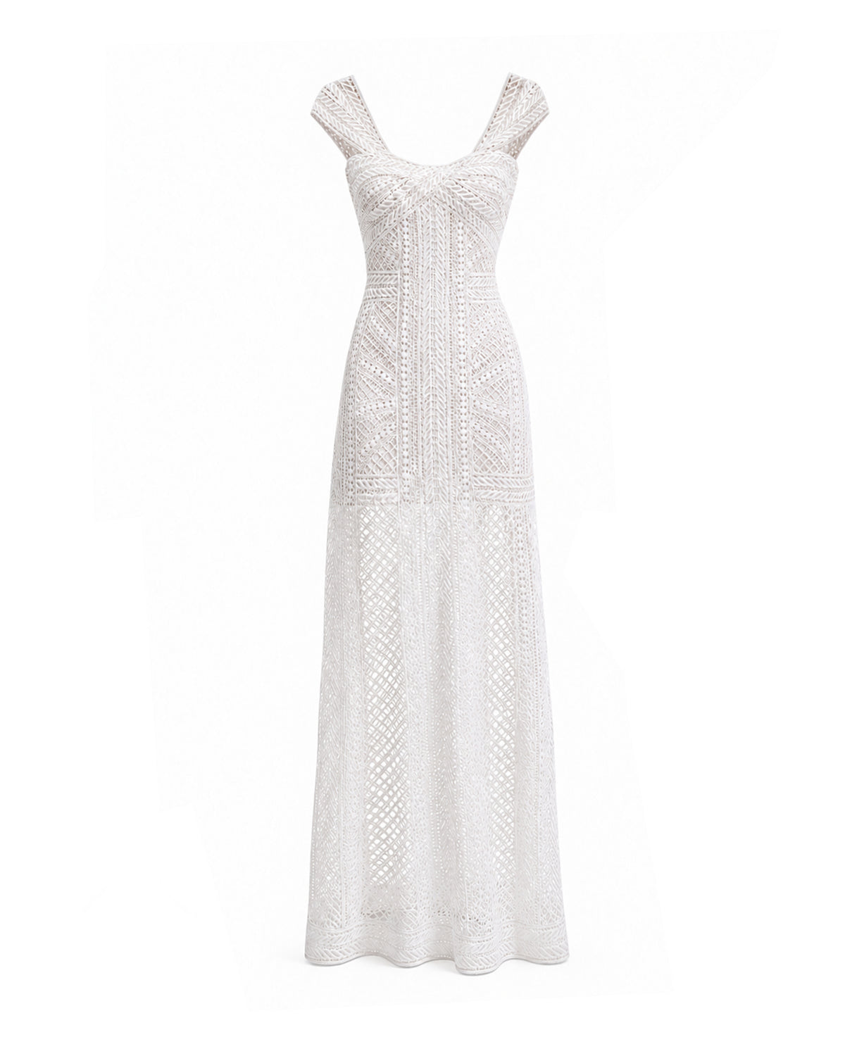 Geometric Sheer Gown