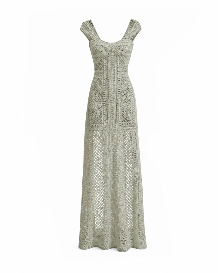 Geometric Sheer Gown
