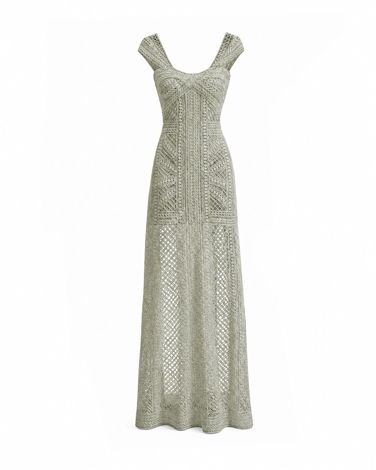 Geometric Sheer Gown