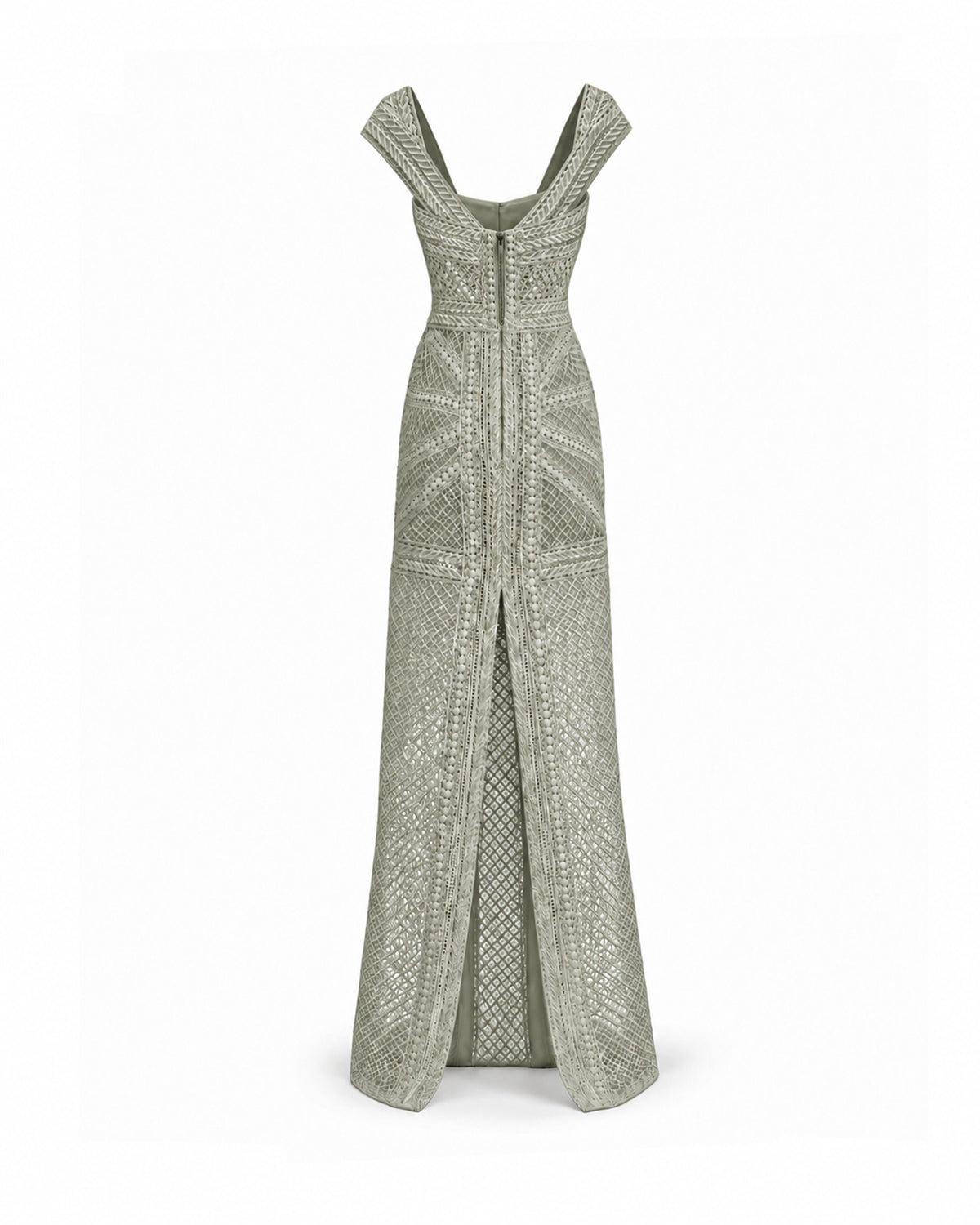 Geometric Sheer Gown