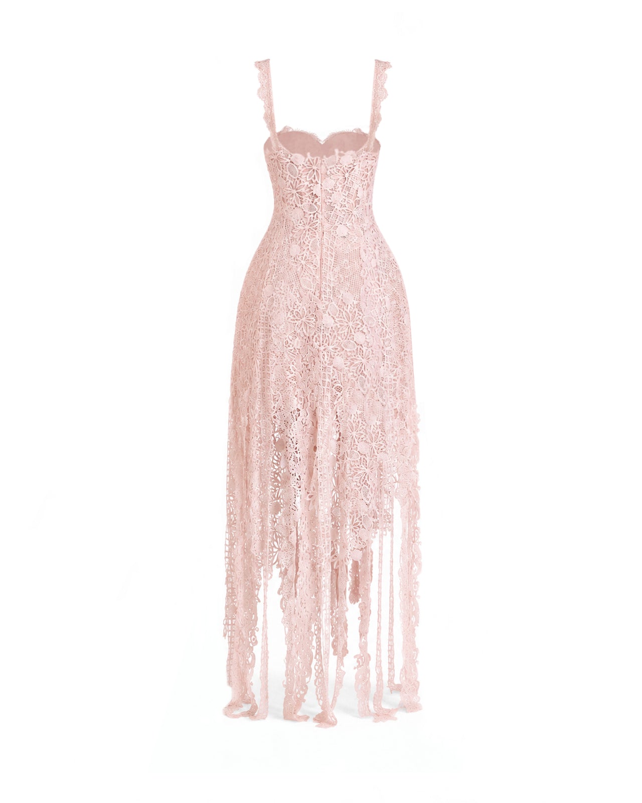 Floral Guipure Cage Midi Dress