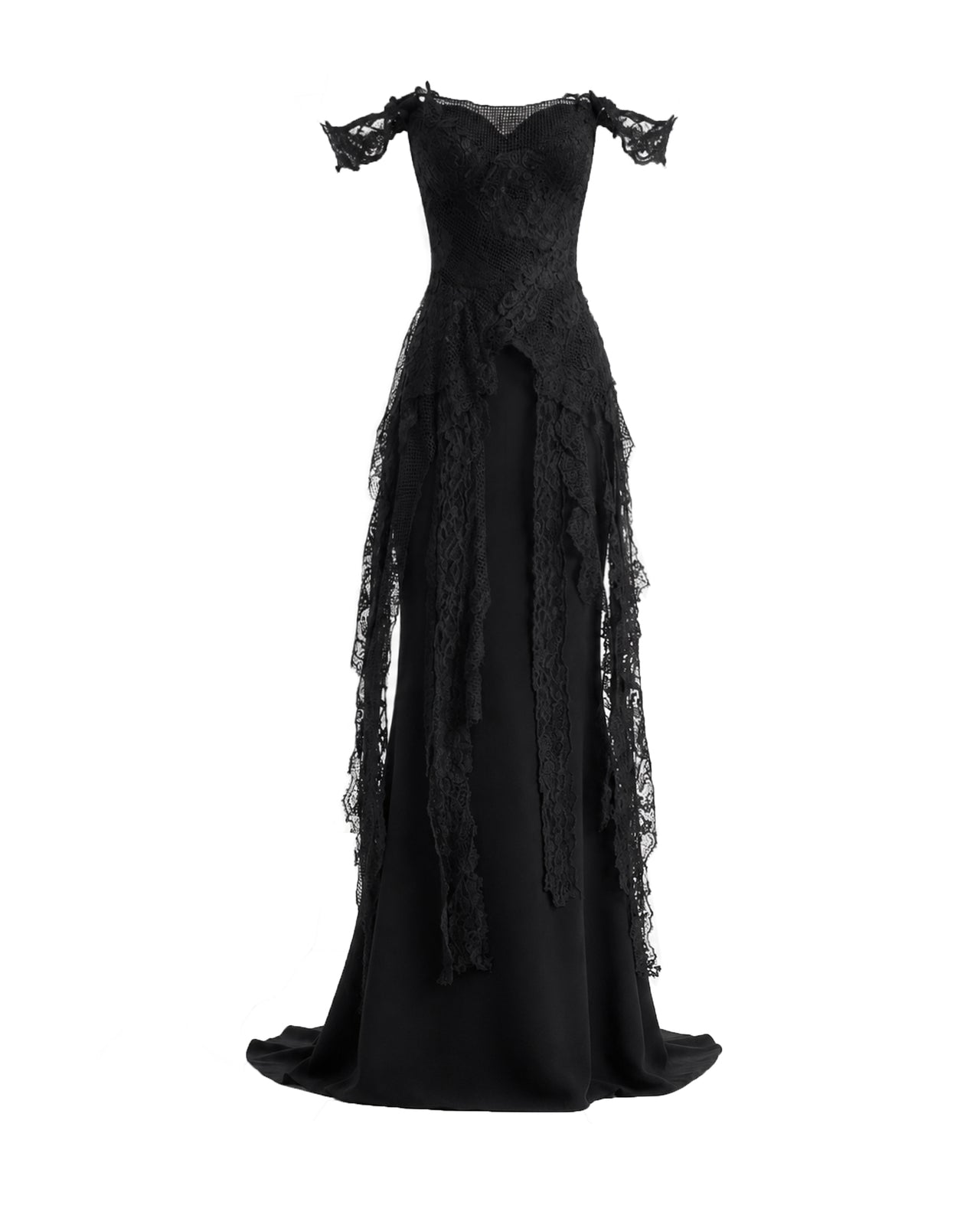 Off-Shoulder Embroidered Corset Set