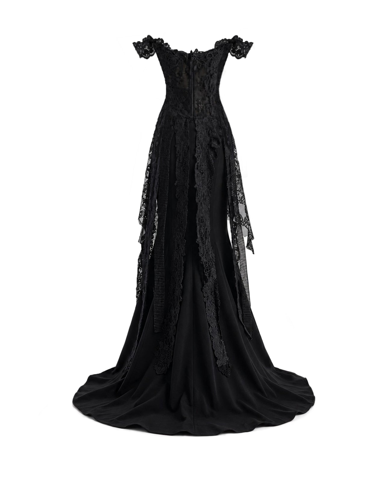 Off-Shoulder Embroidered Corset Set
