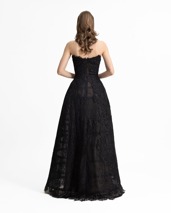 Strapless Cage Dress with Gloves