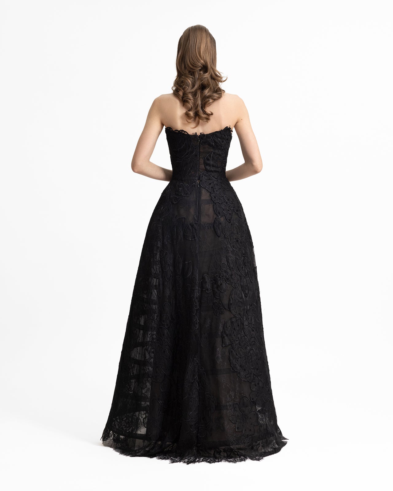 Strapless Cage Dress with Gloves