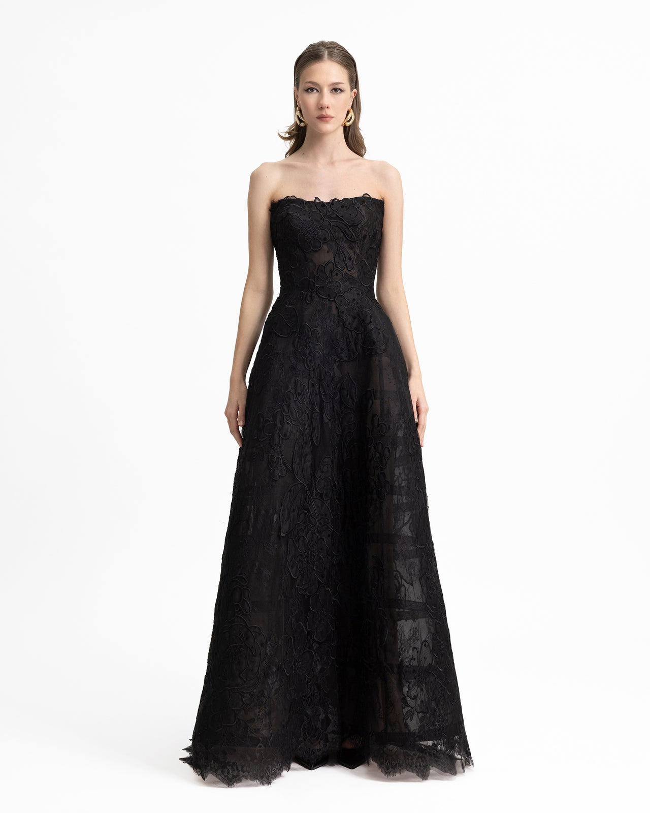 Strapless Cage Dress with Gloves