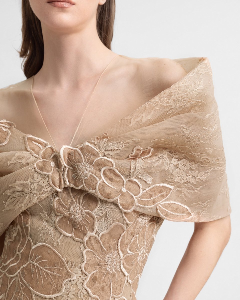 Mermaid Dress with Bolero - Gemy Maalouf