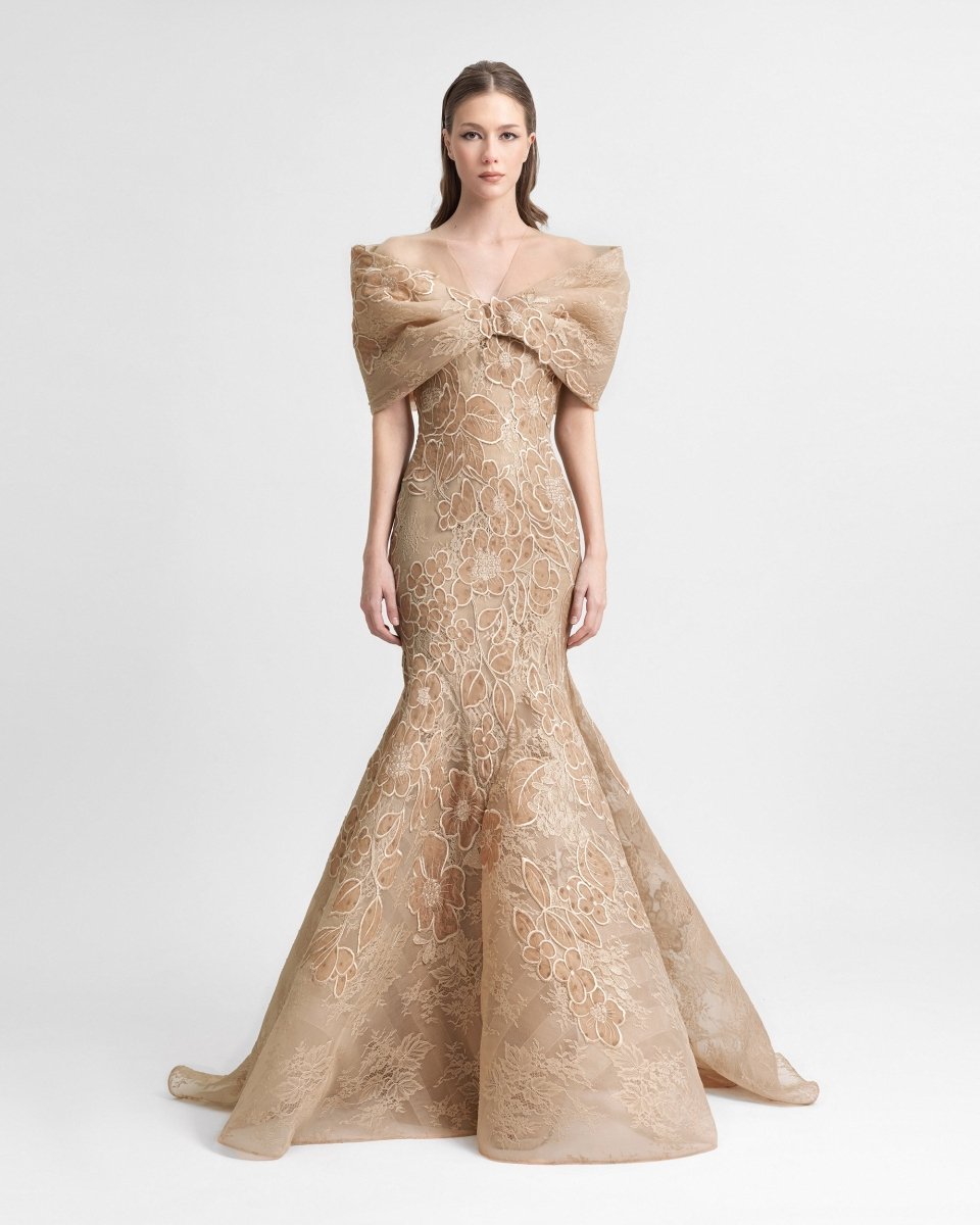 Mermaid Dress with Bolero - Gemy Maalouf