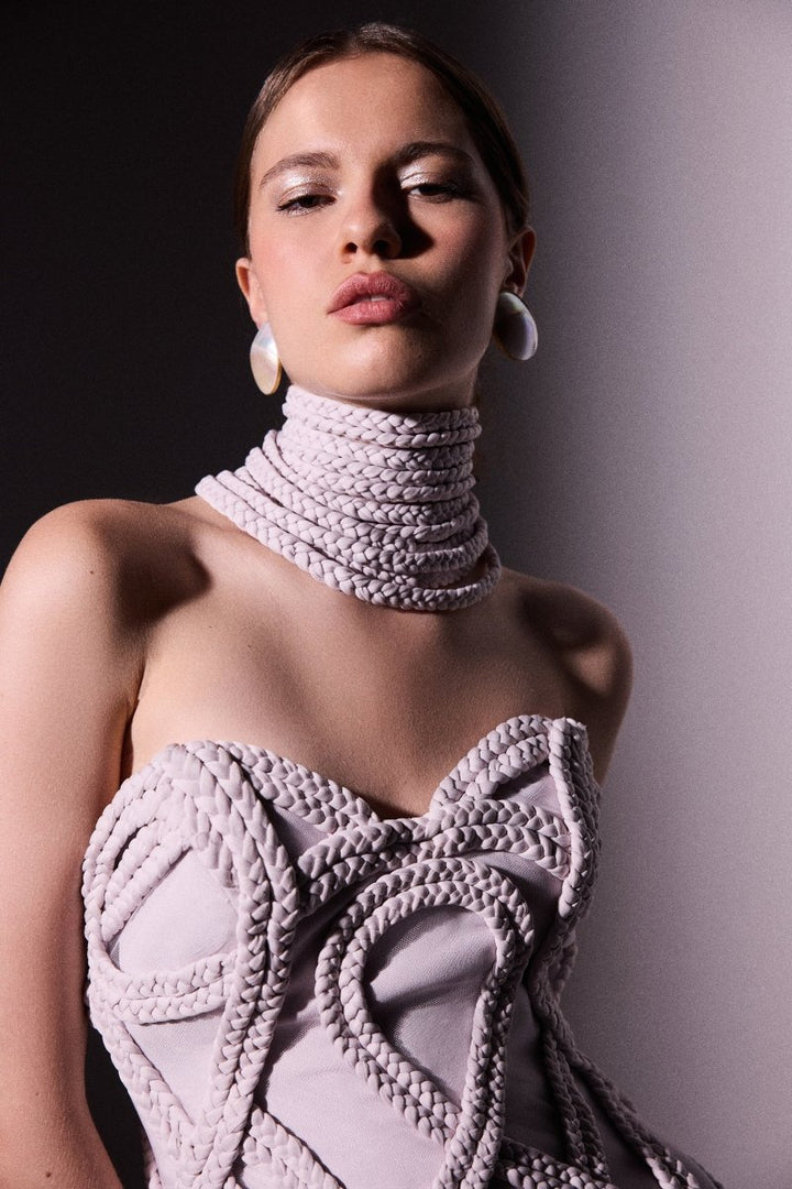 Strapless Braided Mermaid Dress - Gemy Maalouf