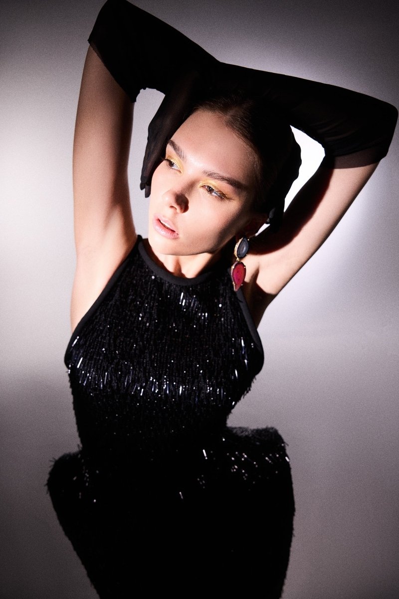 Open - Back Sequin Dress - Gemy Maalouf