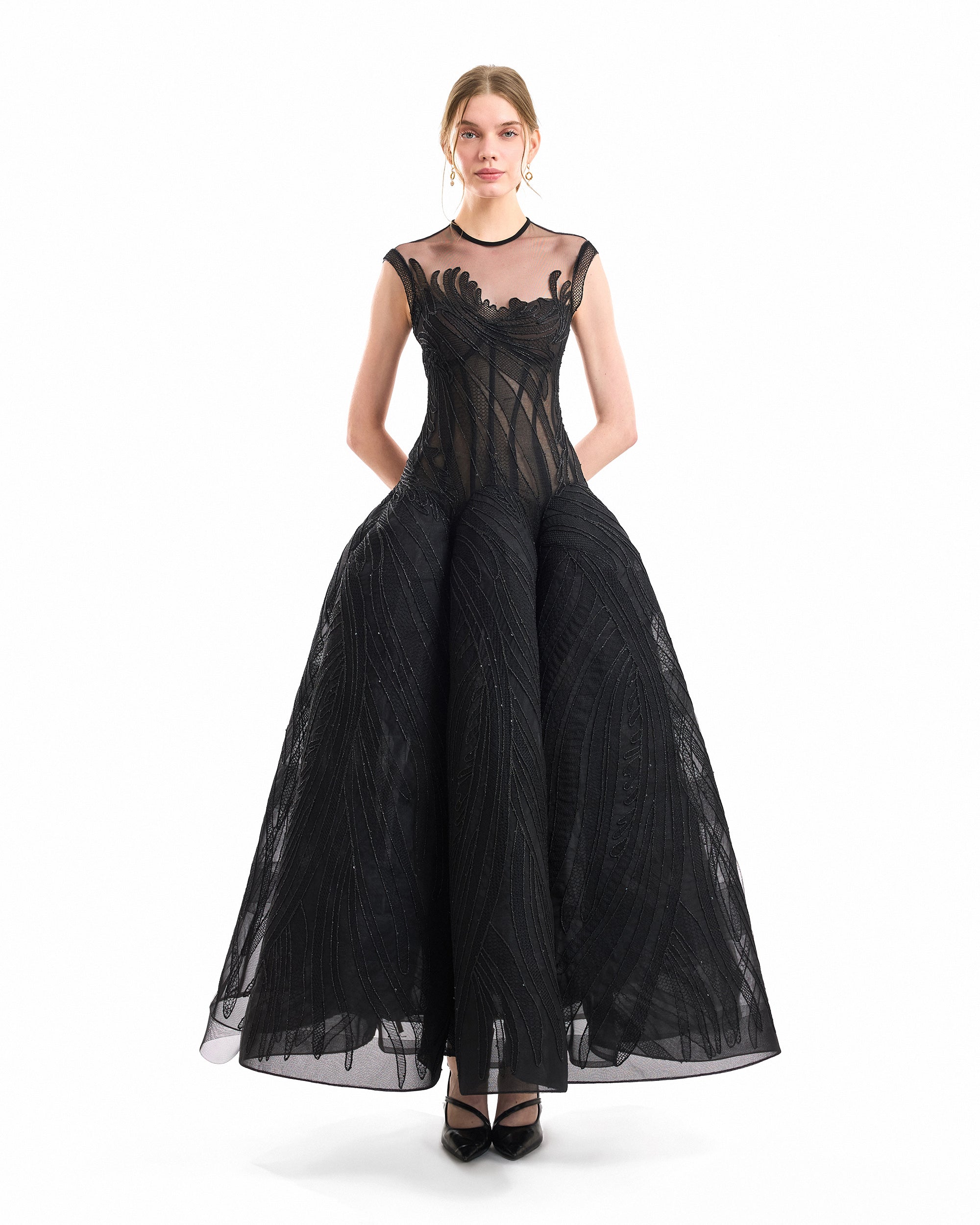 Corseted Sculptural Hip Dress