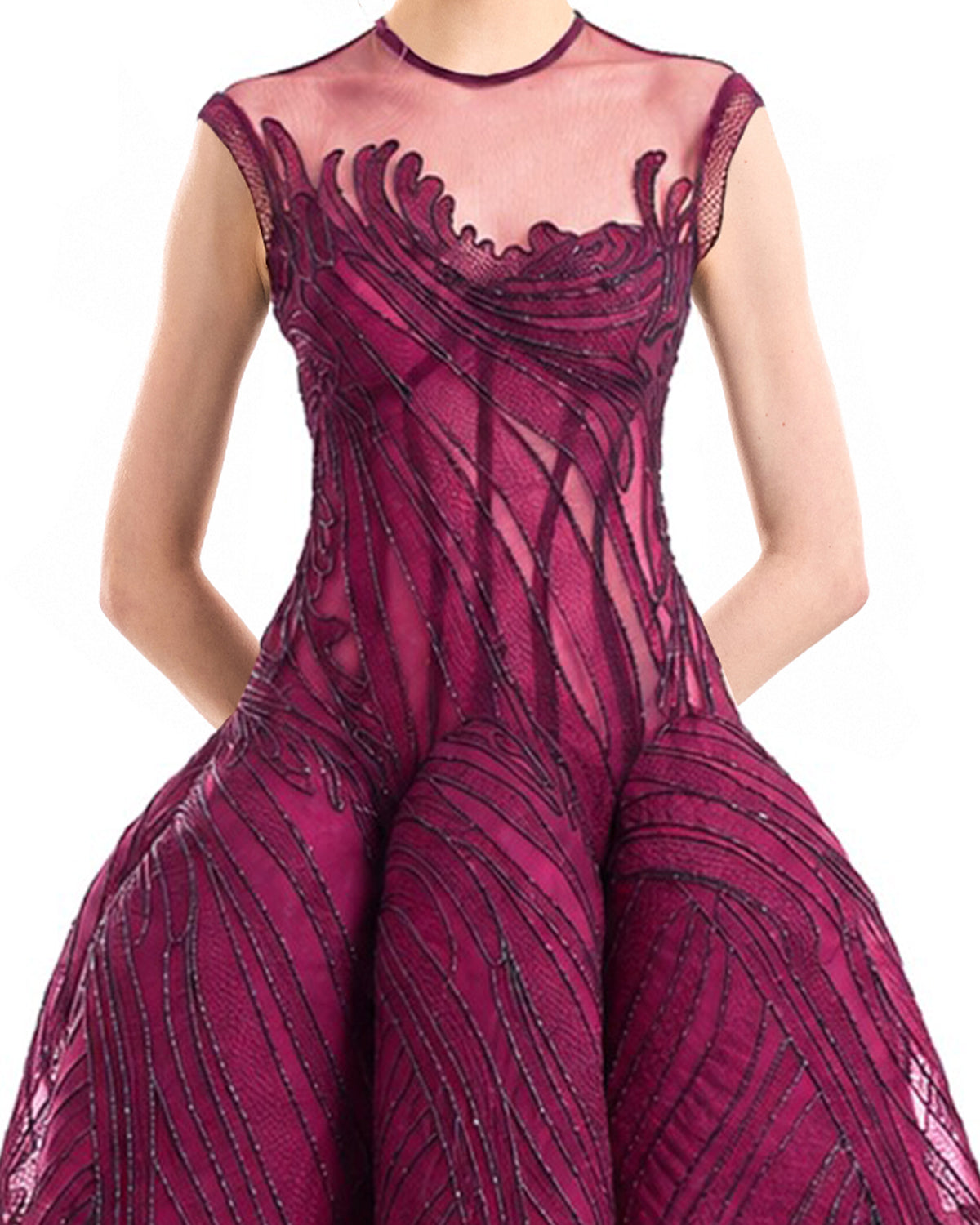 Corseted Sculptural Hip Dress