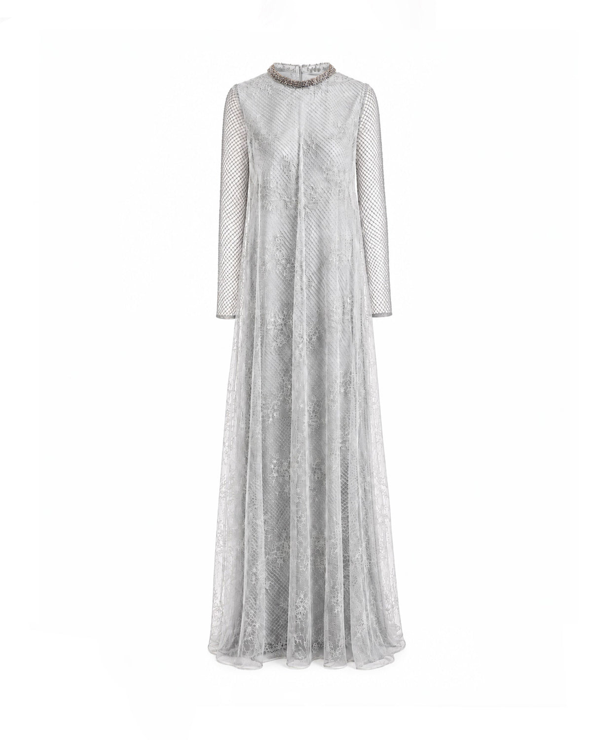 Embroidered Net Lace Dress