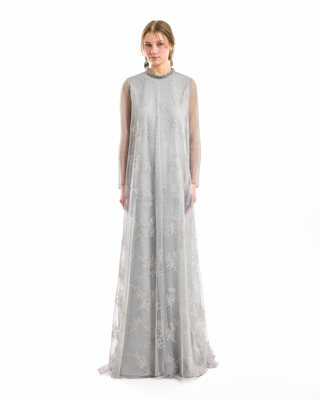 Embroidered Net Lace Dress