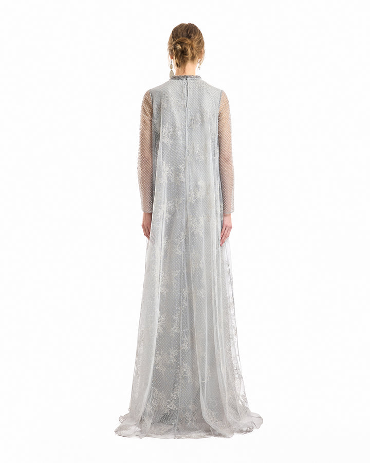 Embroidered Net Lace Dress