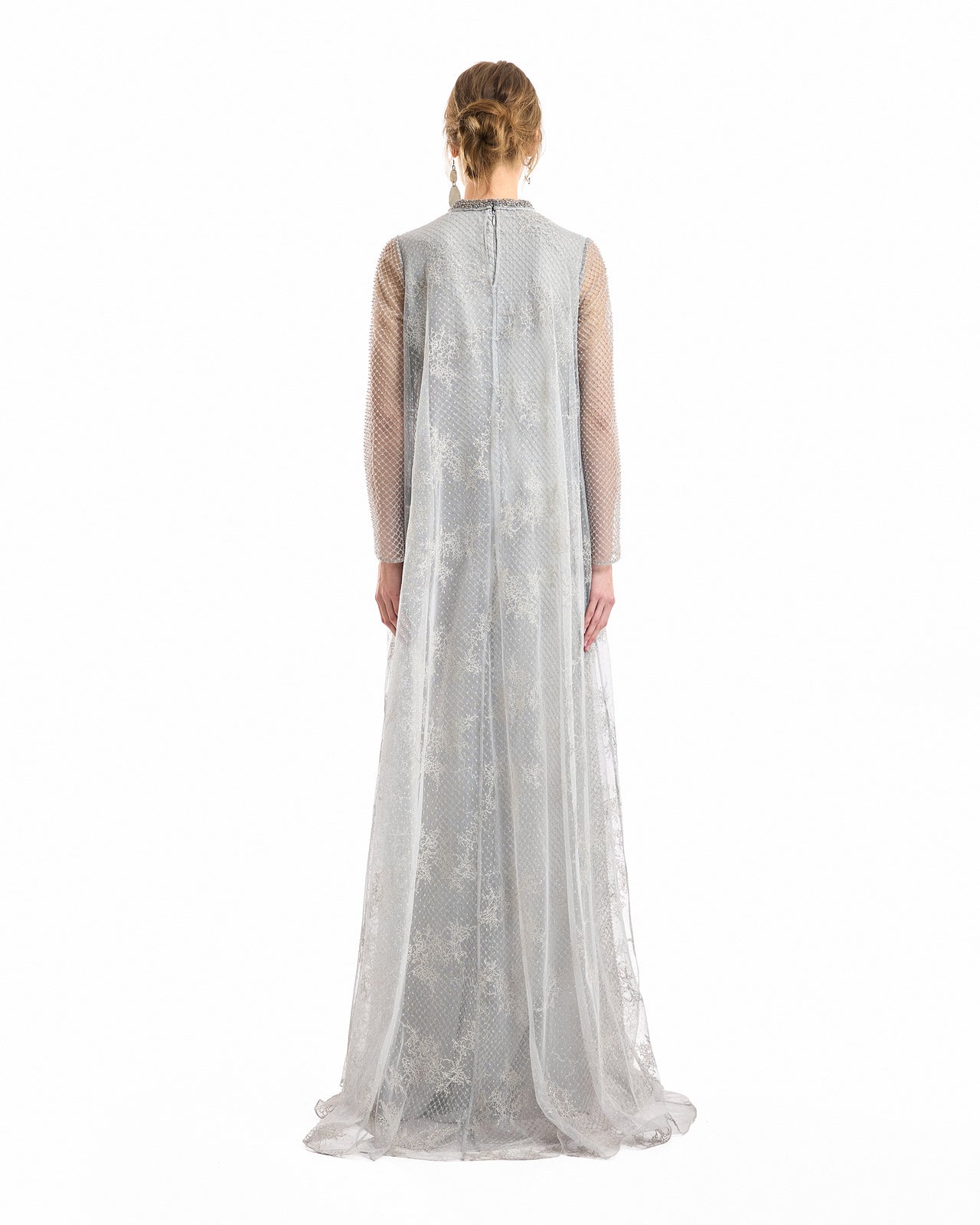 Embroidered Net Lace Dress