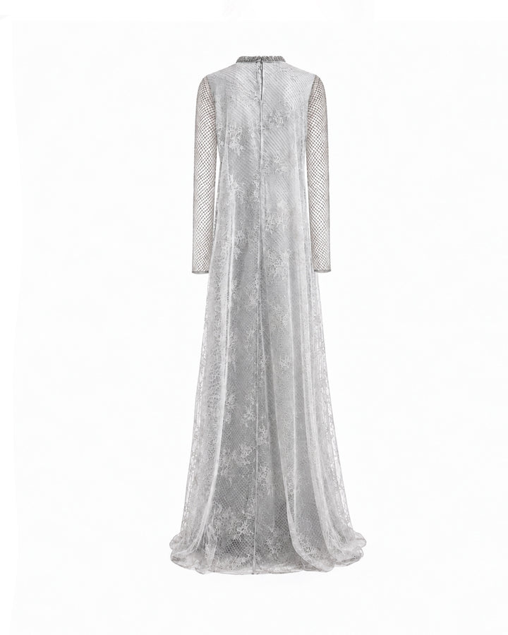 Embroidered Net Lace Dress