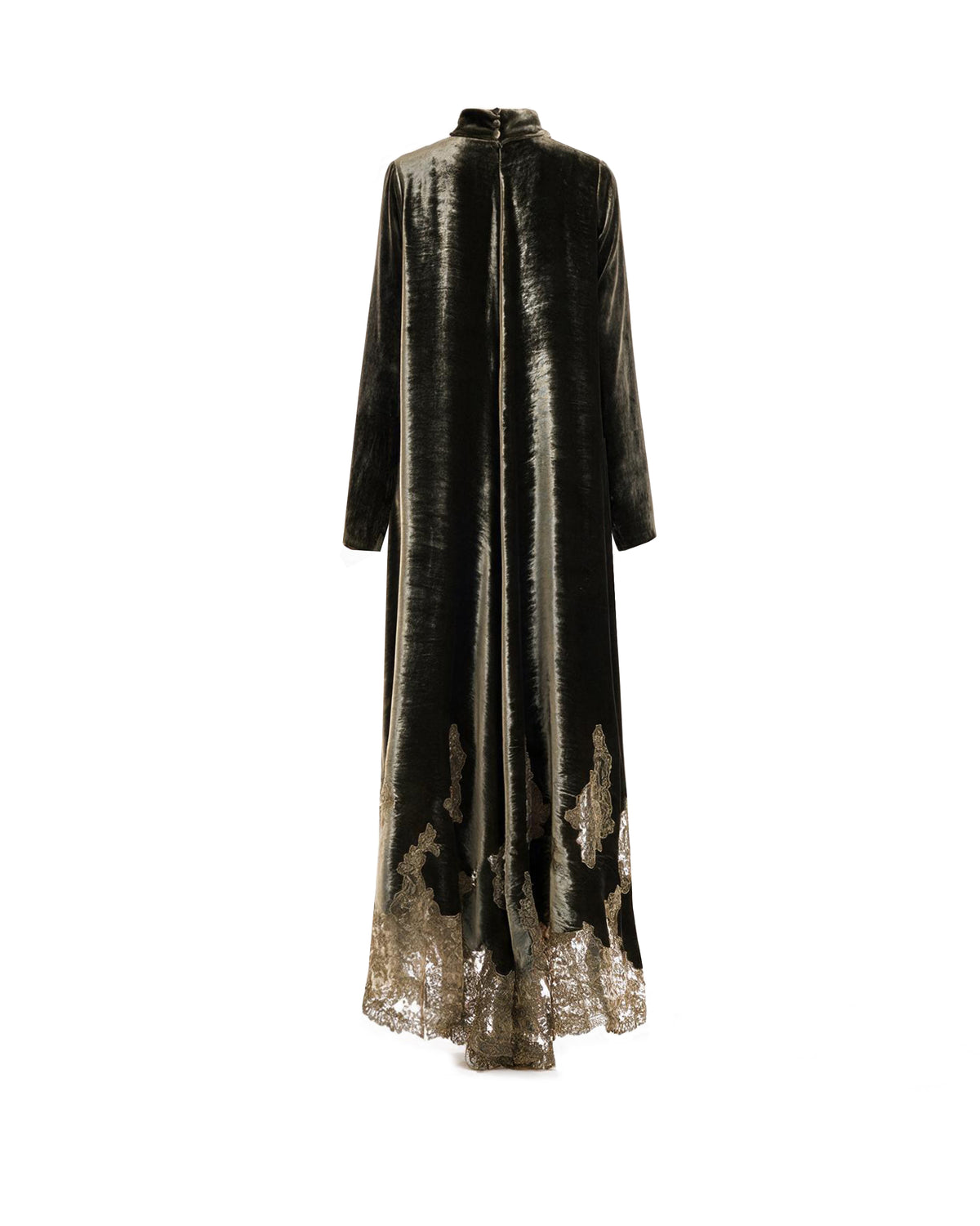 Loose-Cut Lace-Hem Dress