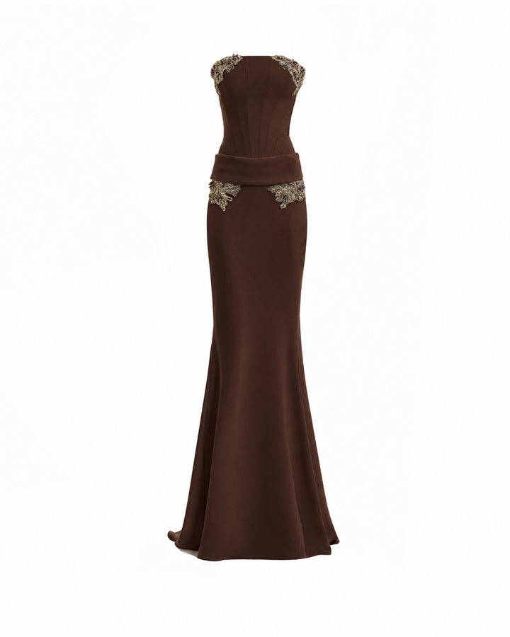 Strapless Beaded Dress