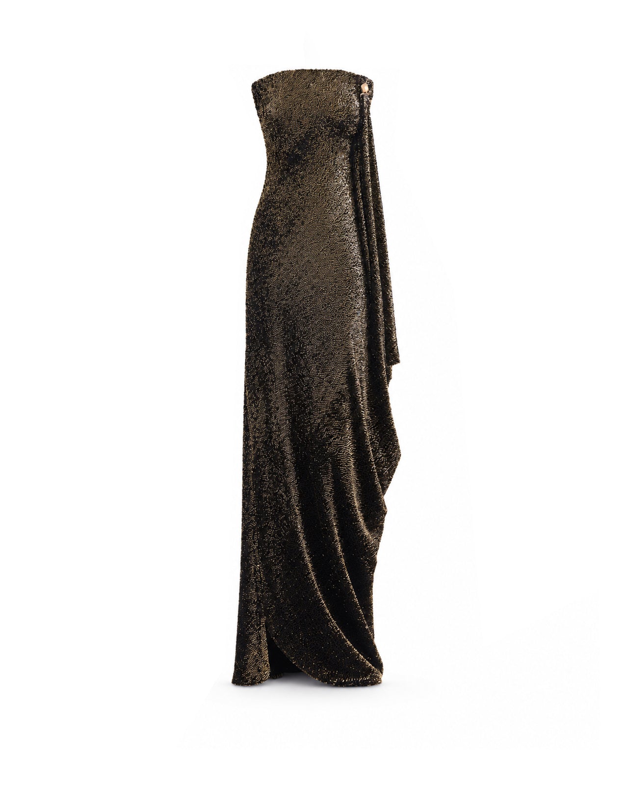 Sequined Crystal Neckline Dress