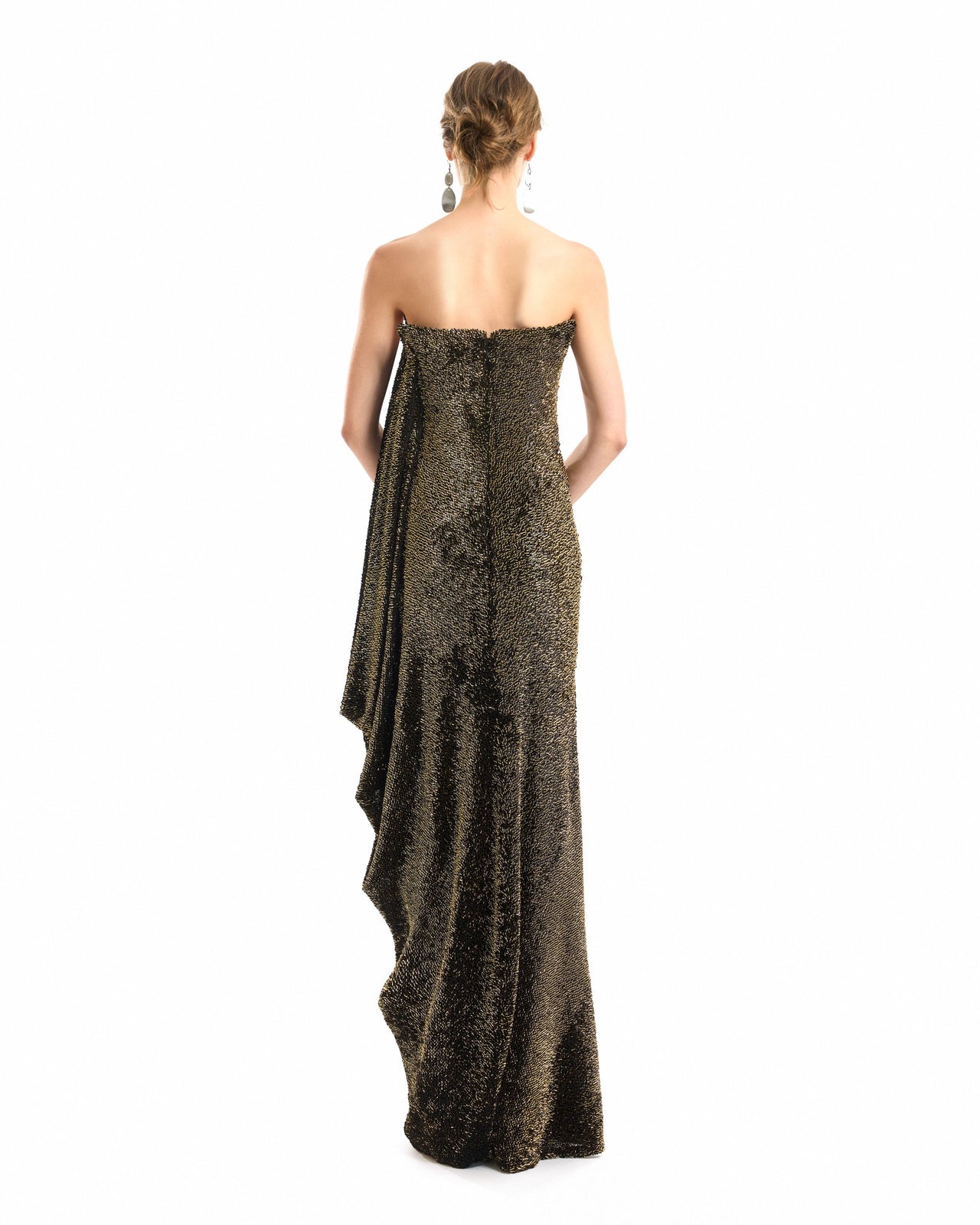 Sequined Crystal Neckline Dress