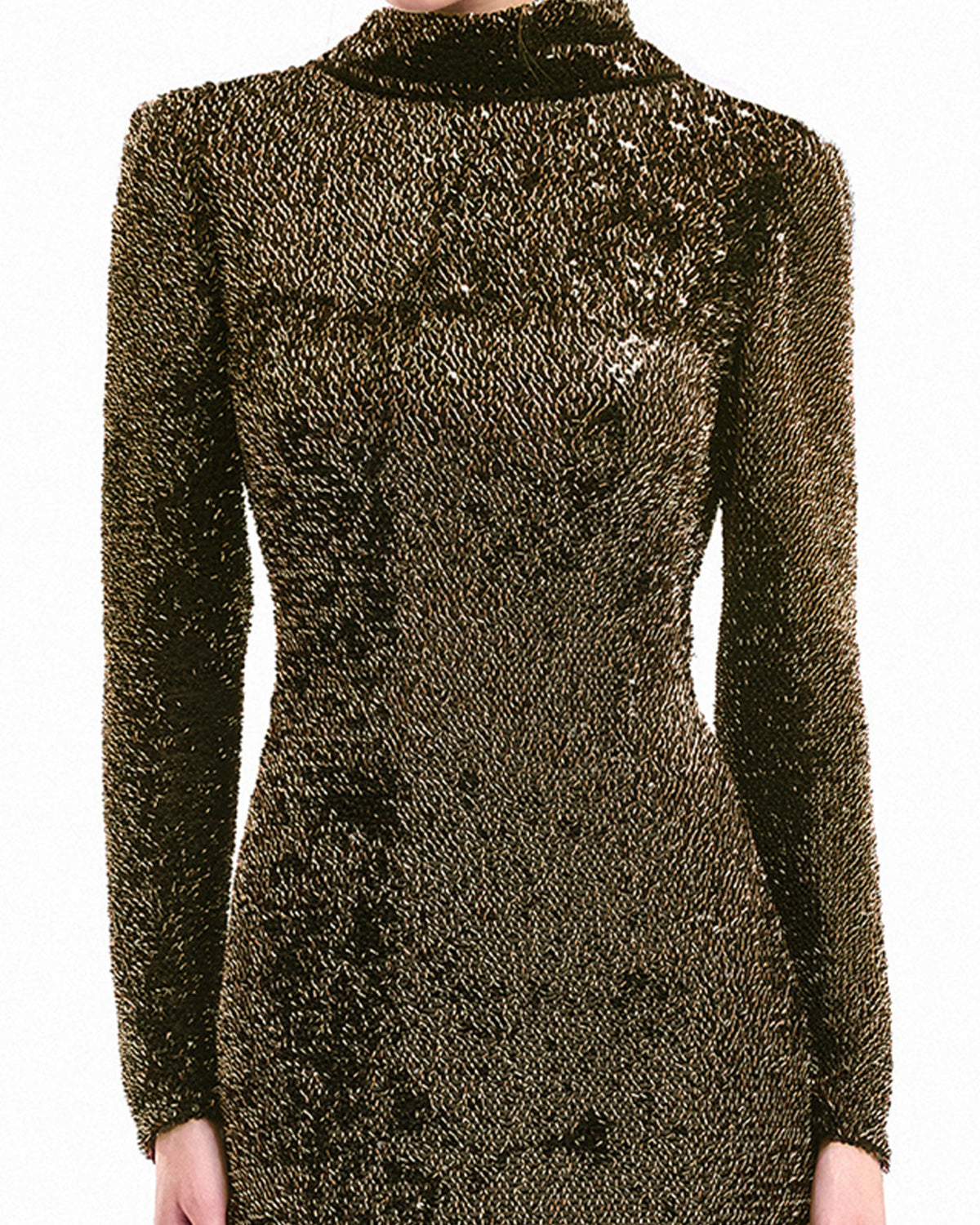 Beaded Open-Back Slim Dress