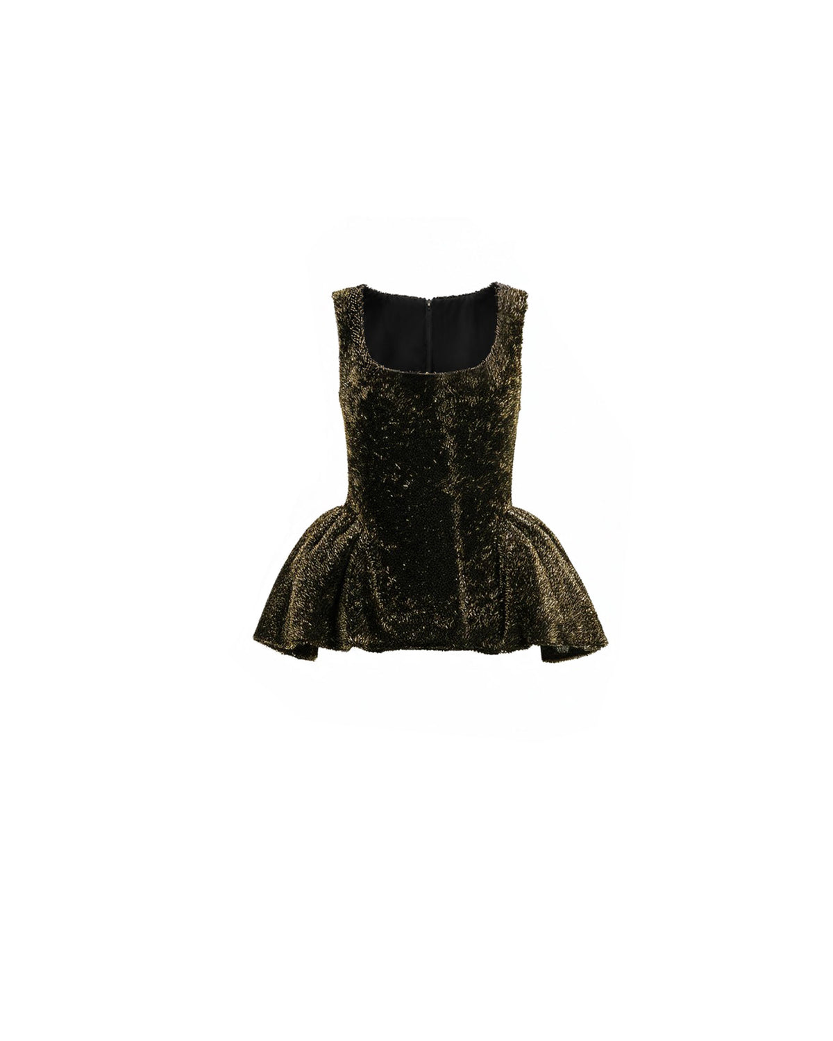 Square-Neck Peplum Top