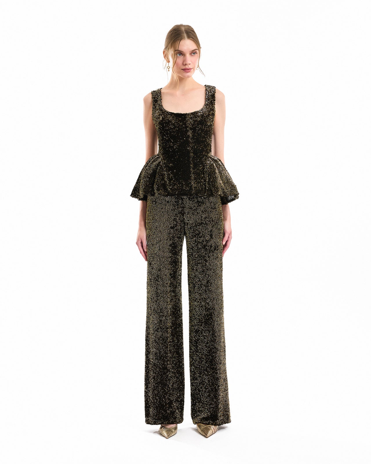 High-Waisted Sculpted Trousers