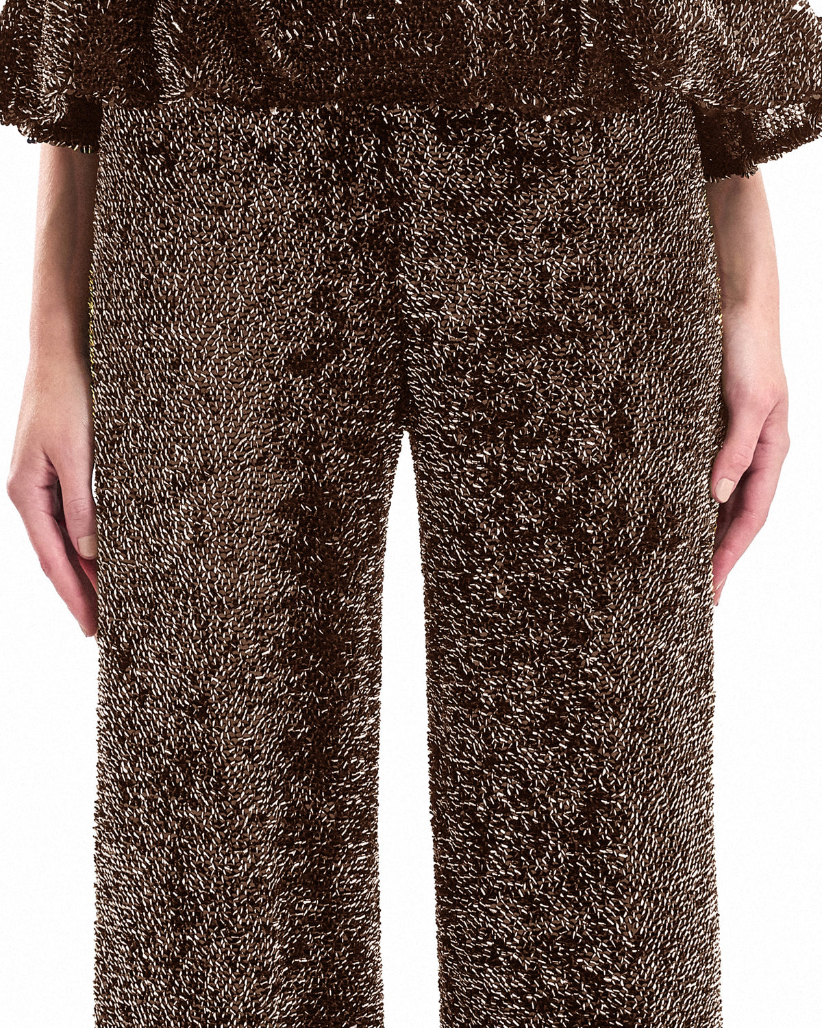 High-Waisted Sculpted Trousers