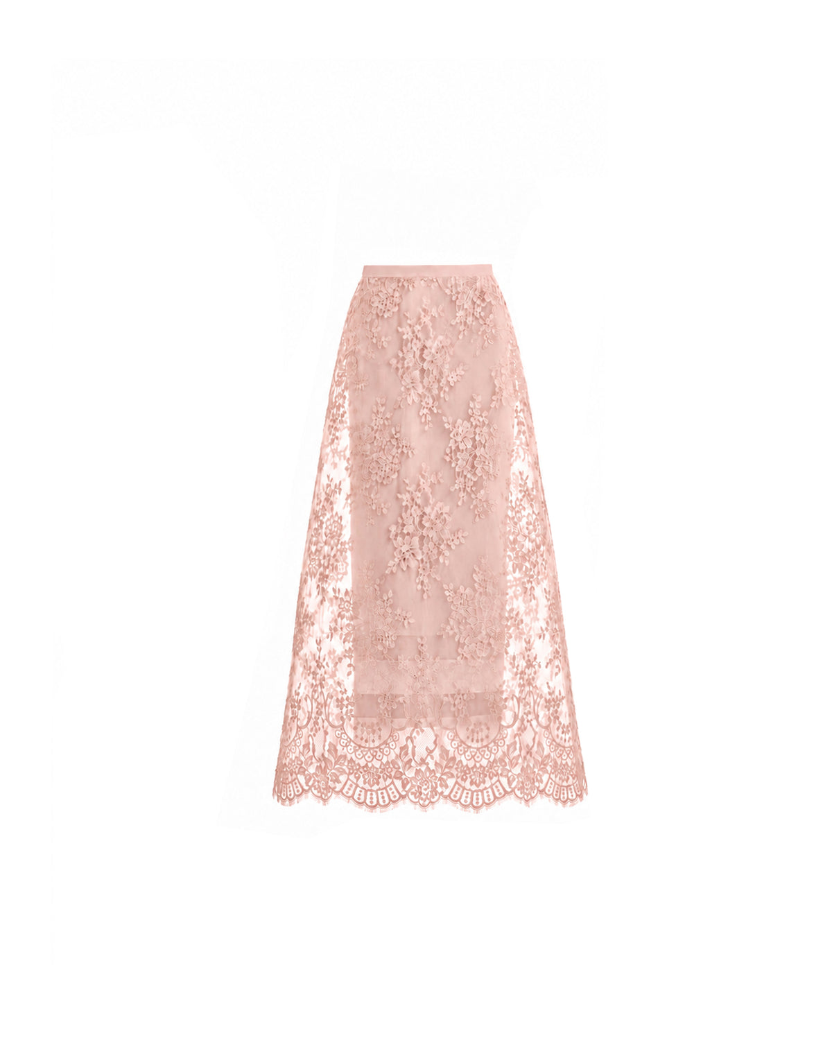 Lace Cage Midi Skirt