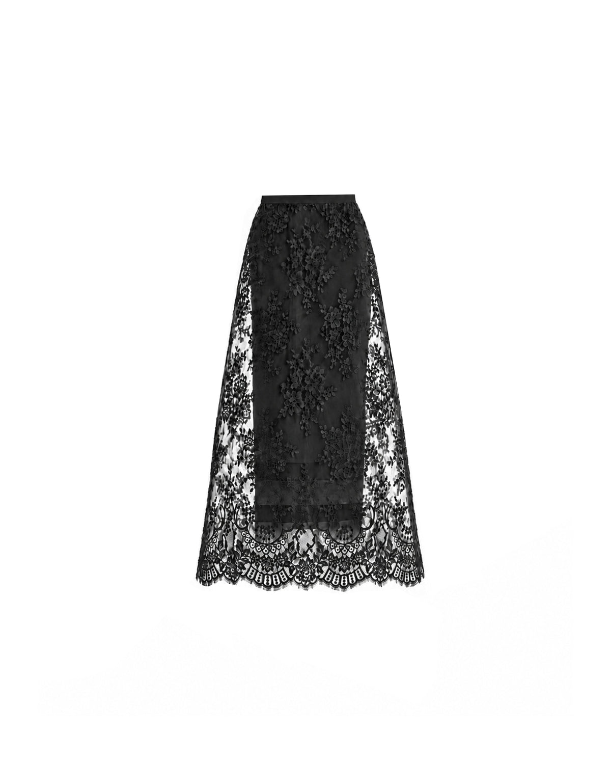 Lace Cage Midi Skirt