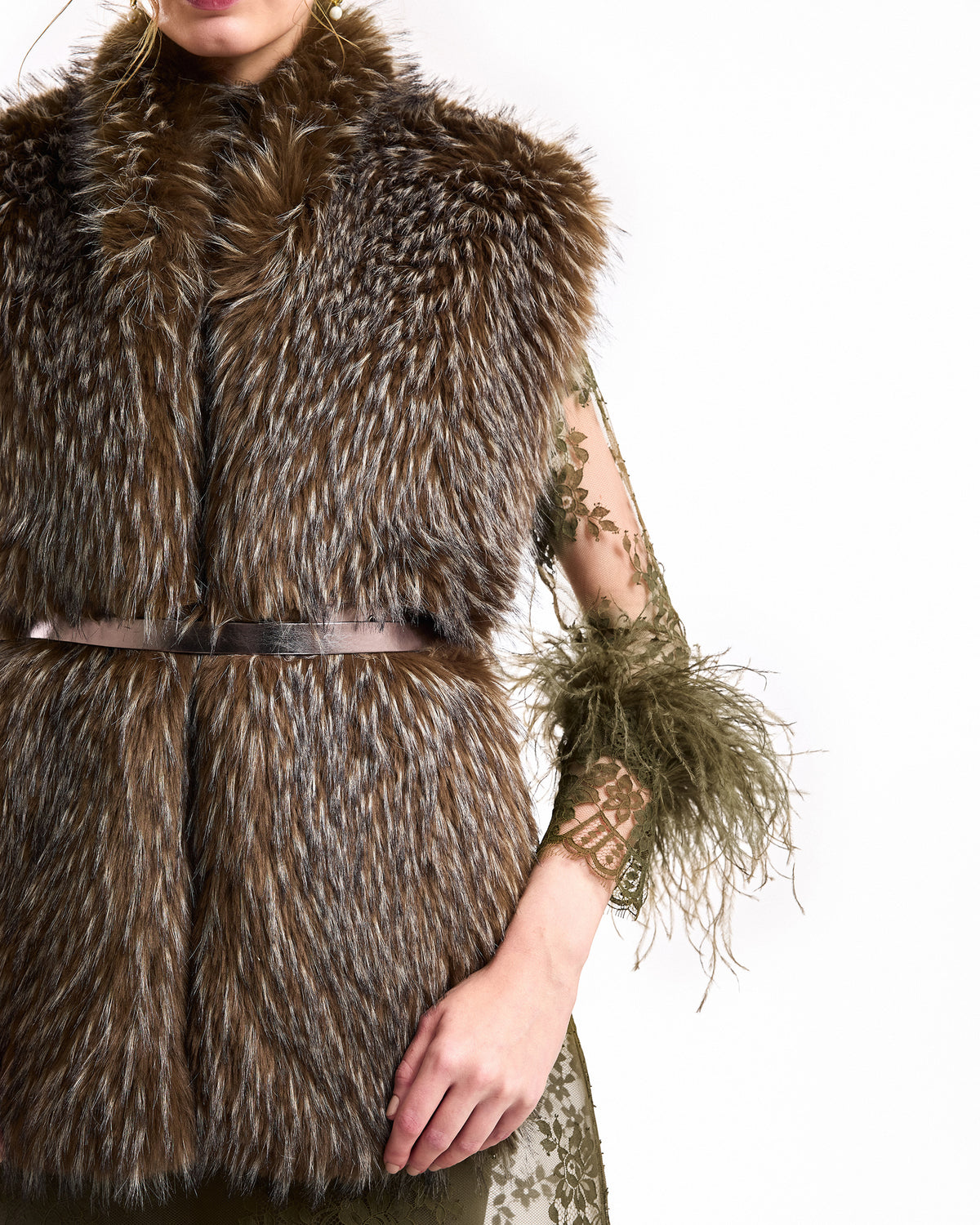 Belted Fur Gilet