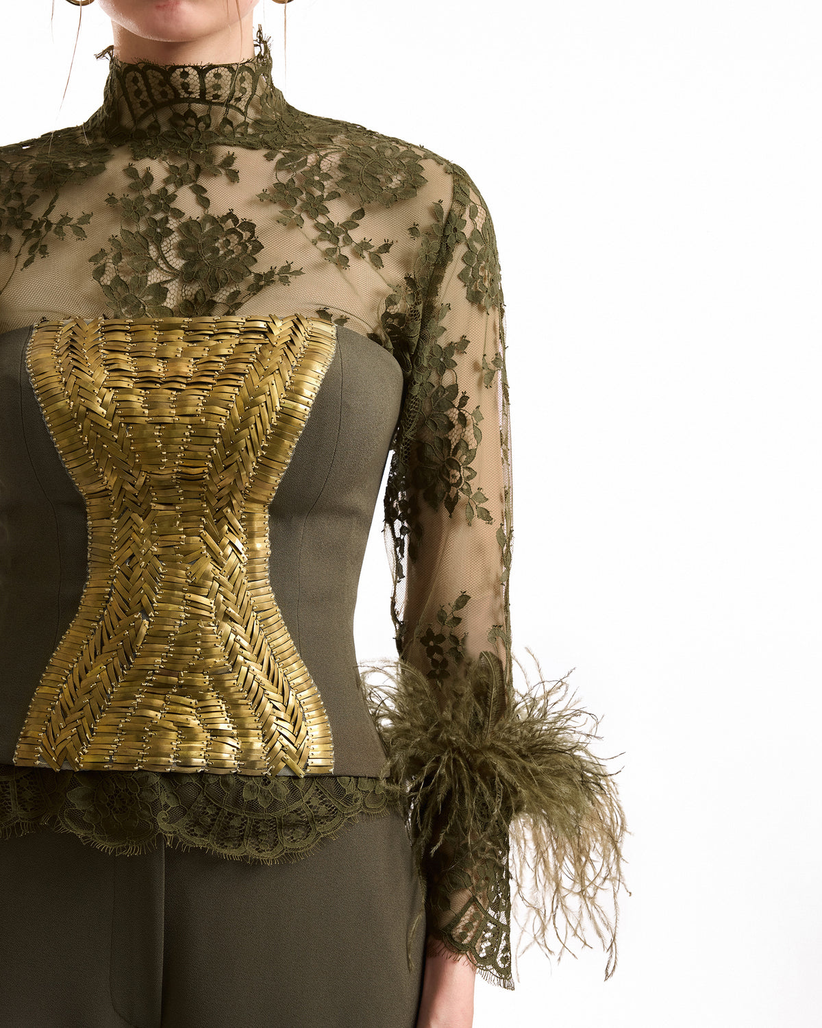 Structured Metallic Corset