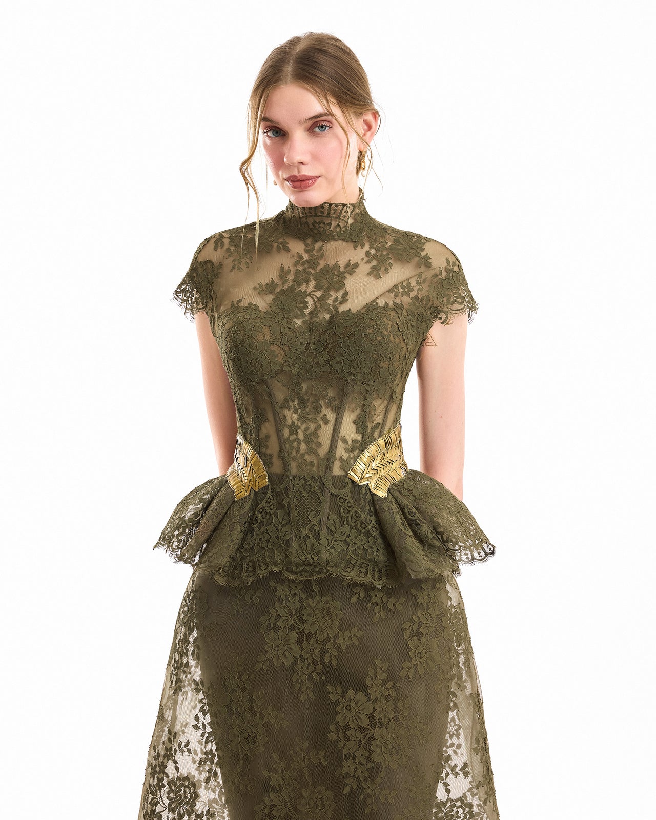 Sculpted Peplum Corset Top