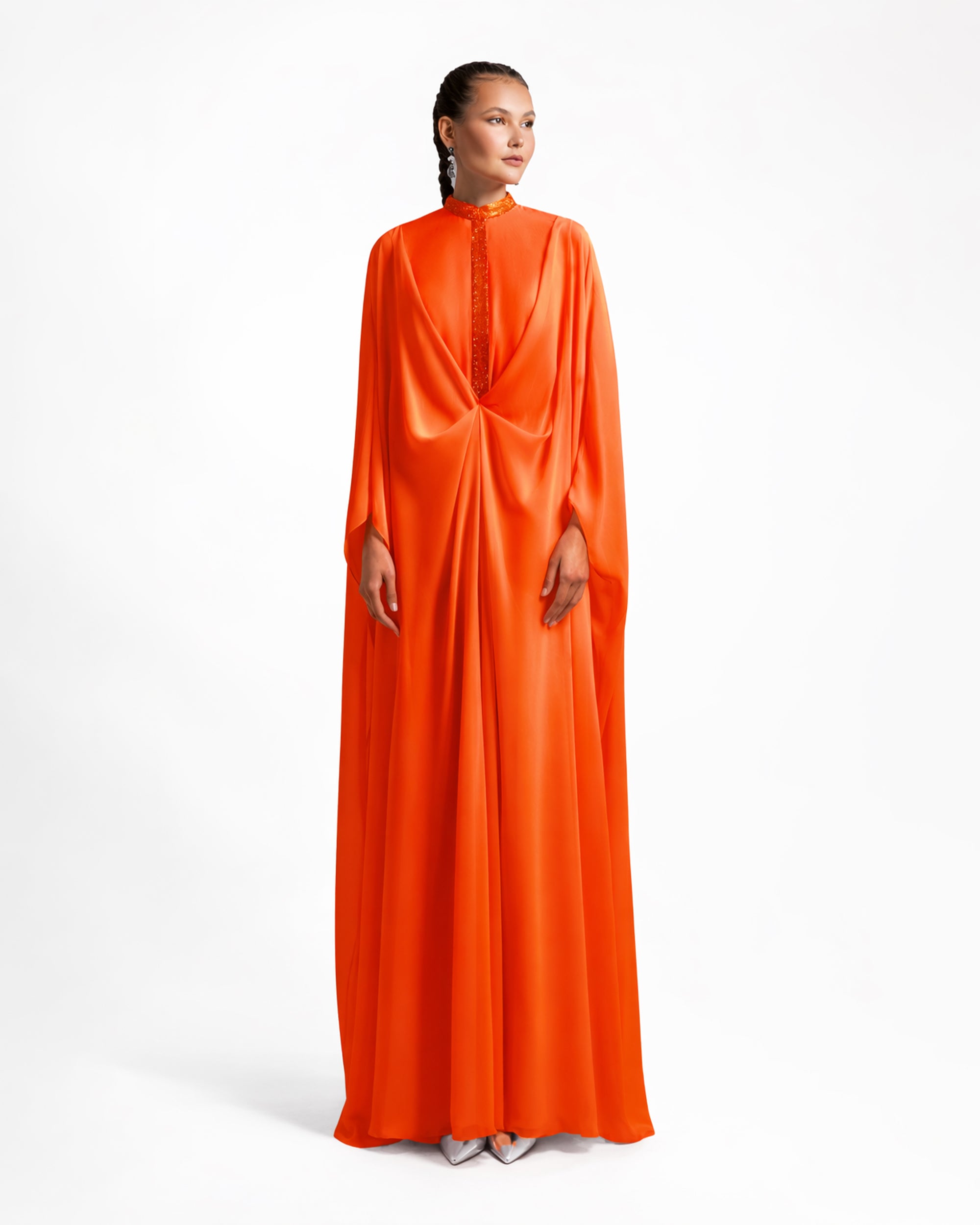 Loose Long Orange Kaftan
