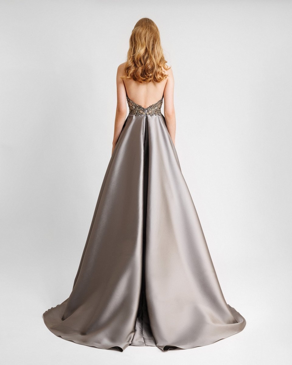 Strapless Beaded Dress - Gemy Maalouf