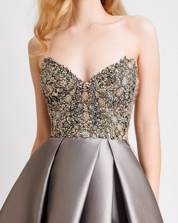 Strapless Beaded Dress - Gemy Maalouf