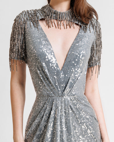 Embroidered Sequins Dress