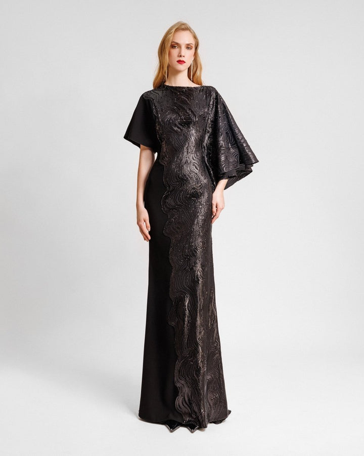 Asymmetrical Neckline Dress - Gemy Maalouf