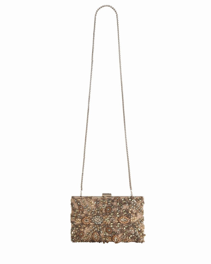 Bejeweled Leather Clutch - Gemy Maalouf