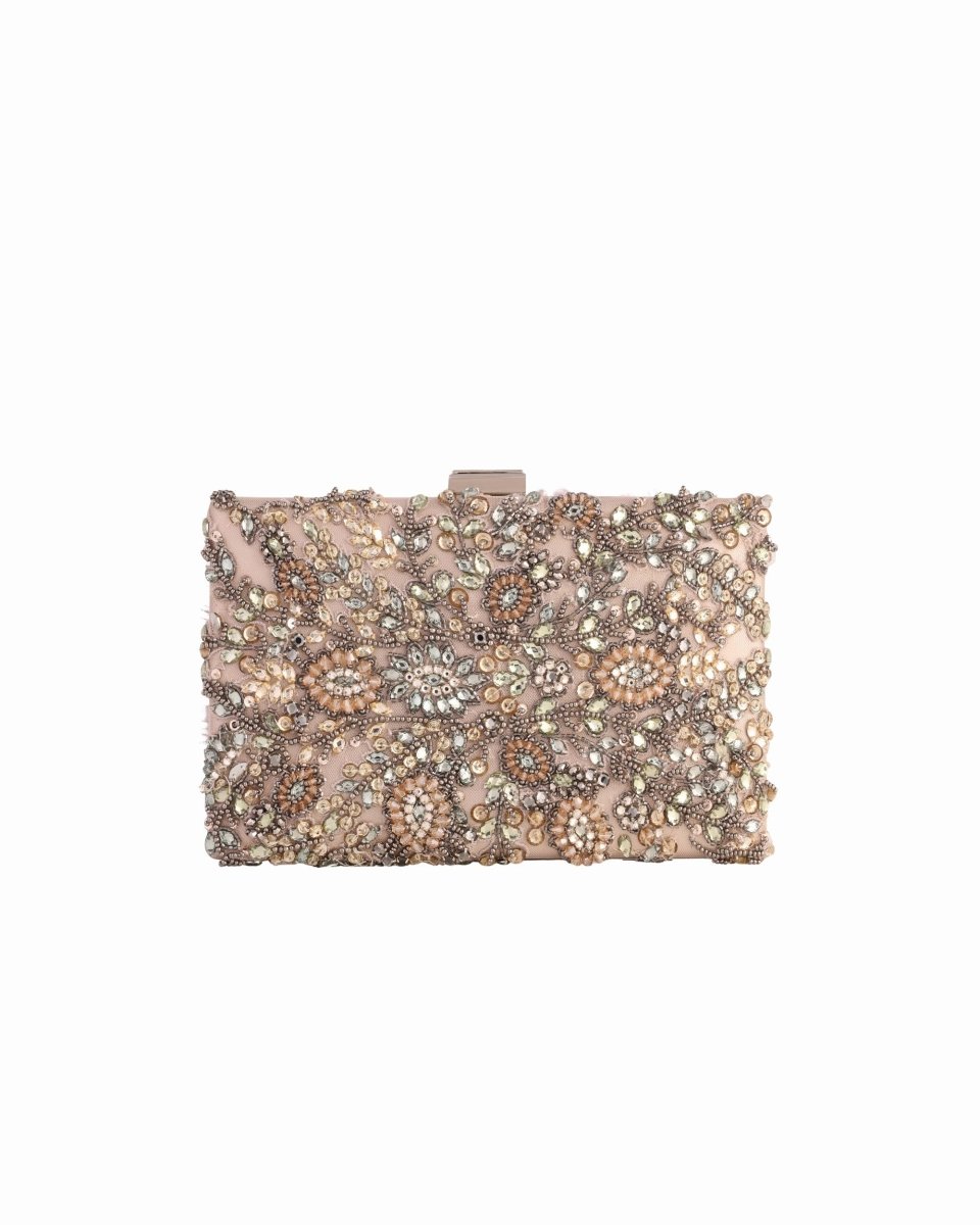 Bejeweled Leather Clutch - Gemy Maalouf