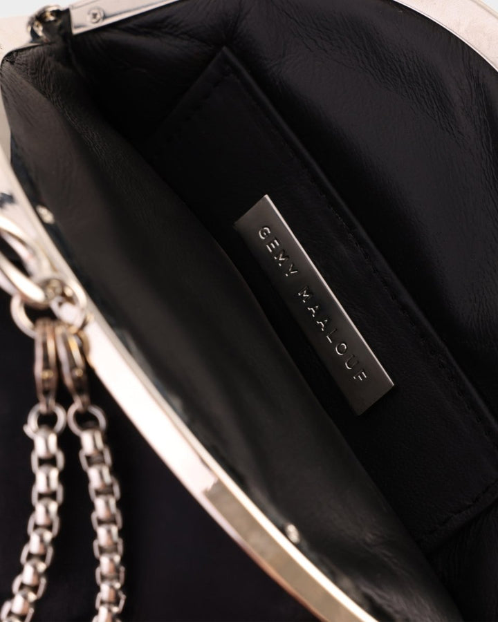 Floral Clutch with Small Chain - Gemy Maalouf