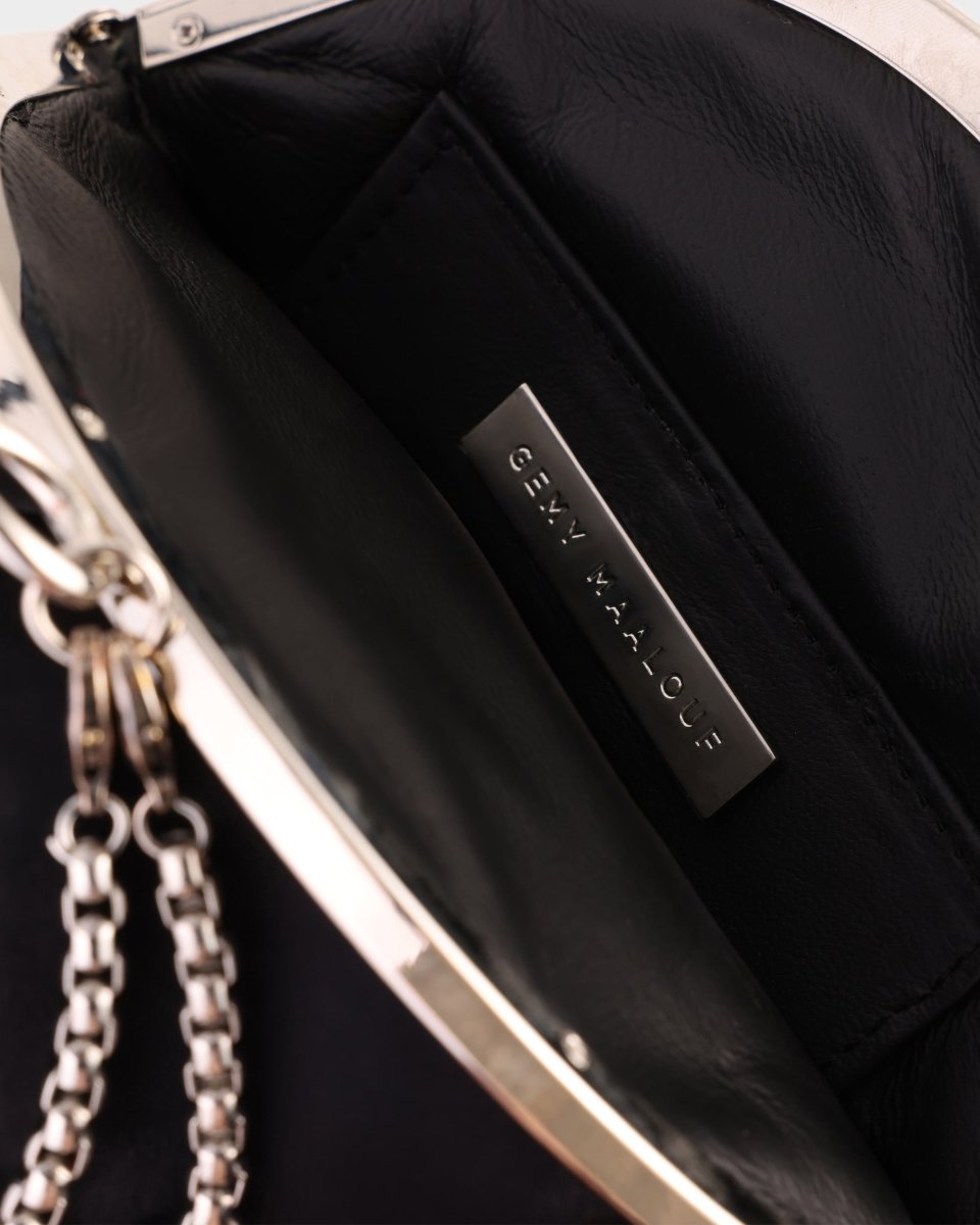 Floral Clutch with Small Chain - Gemy Maalouf