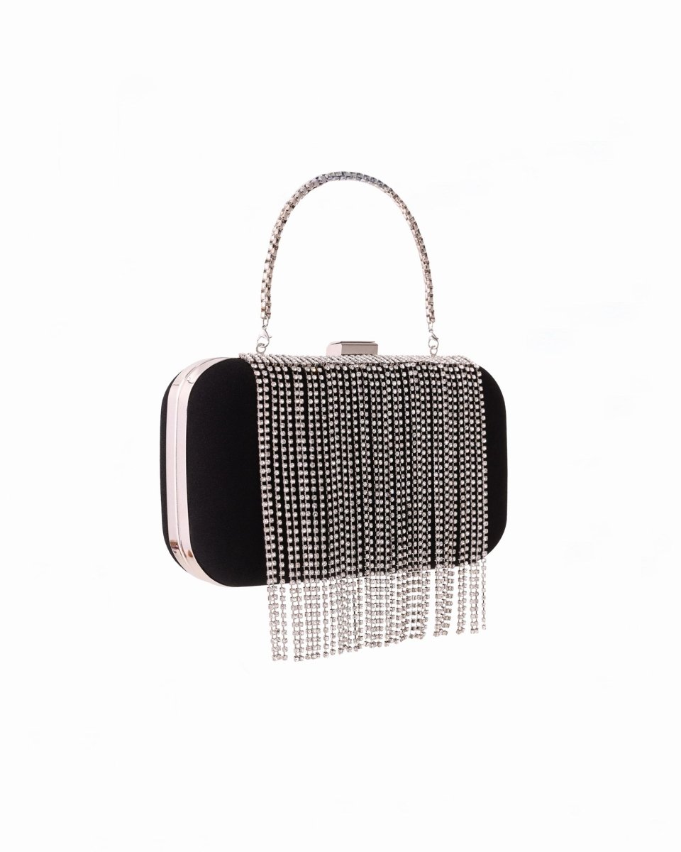 Clutch with Stone Fringes - Gemy Maalouf